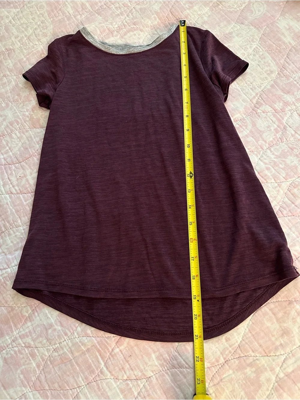 Old Navy Active “Go Dry” Short Sleeve Crewneck Top in Deep Plum | Sz: M | Modal